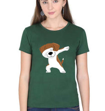 Load image into Gallery viewer, Dab Dog T-Shirt for Women-Dark Green-Ektarfa.online
