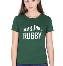 Load image into Gallery viewer, Rugby Evolution T-Shirt for Women-Dark Green-Ektarfa.online
