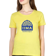 Load image into Gallery viewer, IIMA Ahmedabad T-Shirt for Women-Yellow-Ektarfa.online
