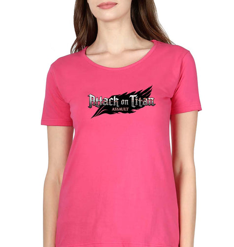 Attack on Titan T-Shirt for Women-Pink-Ektarfa.online