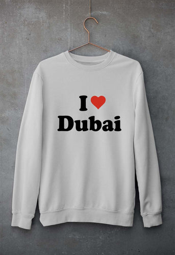 I Love Dubai Unisex Sweatshirt for Men/Women-Grey Melange-Ektarfa.online