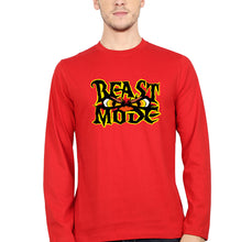 Load image into Gallery viewer, Gym Beast Full Sleeves T-Shirt for Men-Red-Ektarfa.online
