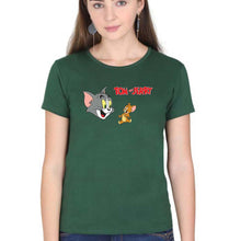 Load image into Gallery viewer, Tom and Jerry T-Shirt for Women-Dark Green-Ektarfa.online
