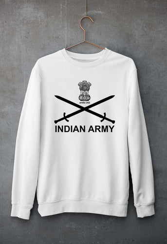 Indian Army Unisex Sweatshirt for Men/Women-White-Ektarfa.online