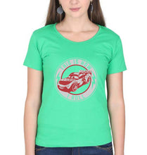 Load image into Gallery viewer, Lightning McQueen T-Shirt for Women-flag green-Ektarfa.online
