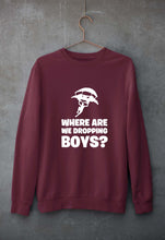 Load image into Gallery viewer, PUBG Where Are We Dropping Boys Unisex Sweatshirt for Men/Women-Maroon-Ektarfa.online
