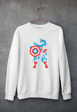 Load image into Gallery viewer, Captain America Superhero Unisex Sweatshirt for Men/Women-White-Ektarfa.online
