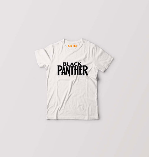 Black Panther Superhero Kids T-Shirt for Boy/Girl-White-Ektarfa.online