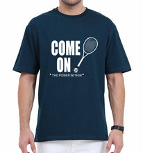 Load image into Gallery viewer, Tennis Oversized T-Shirt for Men-Petrol Blue-Ektarfa.online
