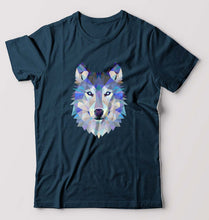 Load image into Gallery viewer, Wolf T-Shirt for Men-Petrol Blue-Ektarfa.online
