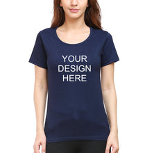 Load image into Gallery viewer, Customized-Custom-Personalized T-Shirt for Women-Navy Blue-Ektarfa.online
