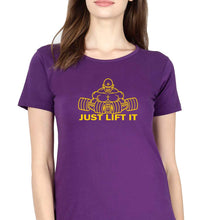 Load image into Gallery viewer, Gym Lift T-Shirt for Women-Purple-Ektarfa.online
