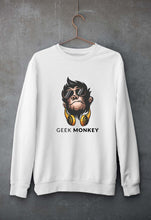 Load image into Gallery viewer, Geek Monkey Unisex Sweatshirt for Men/Women-White-Ektarfa.online

