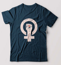 Load image into Gallery viewer, Feminist T-Shirt for Men-Petrol Blue-Ektarfa.online
