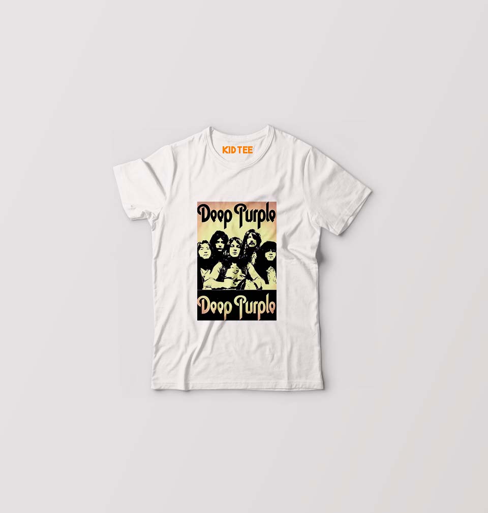 Deep Purple Kids T-Shirt for Boy/Girl-White-Ektarfa.online