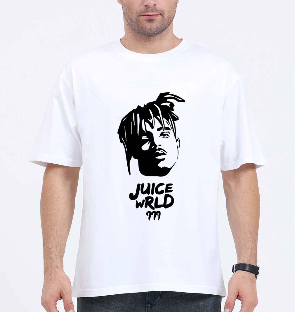 Juice WRLD Oversized T-Shirt for Men-White-Ektarfa.online