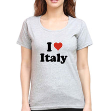 Load image into Gallery viewer, I Love Italy T-Shirt for Women-Grey Melange-Ektarfa.online
