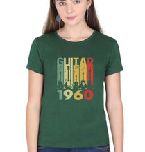 Load image into Gallery viewer, Guitar T-Shirt for Women-Dark Green-Ektarfa.online
