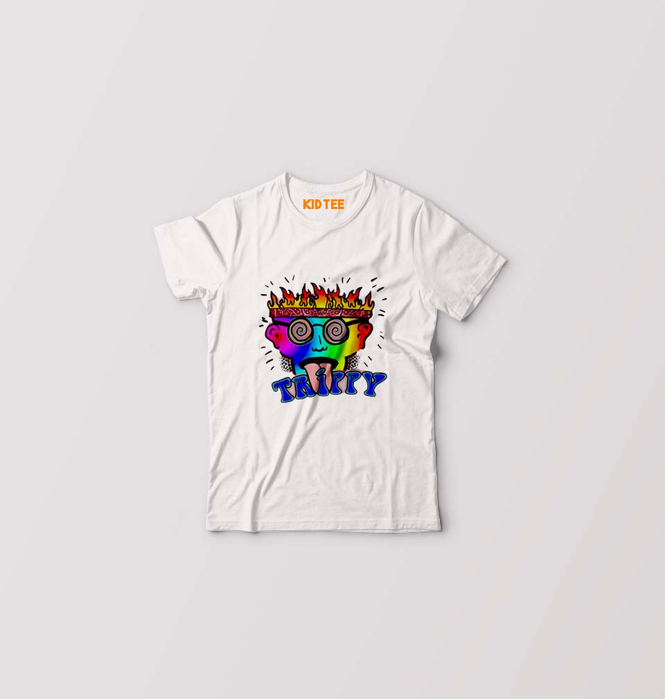 Trippy Kids T-Shirt for Boy/Girl-White-Ektarfa.online