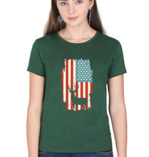 Load image into Gallery viewer, Deer T-Shirt for Women-Dark Green-Ektarfa.online
