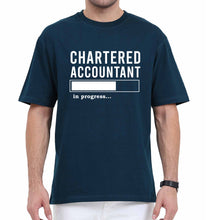 Load image into Gallery viewer, Chartered Accountants(CA) In Progress Oversized T-Shirt for Men-Petrol Blue-Ektarfa.online
