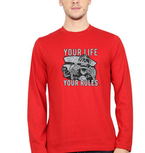 Load image into Gallery viewer, Skull Full Sleeves T-Shirt for Men-red-Ektarfa.online
