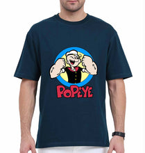 Load image into Gallery viewer, Popeye Oversized T-Shirt for Men-Petrol Blue-Ektarfa.online
