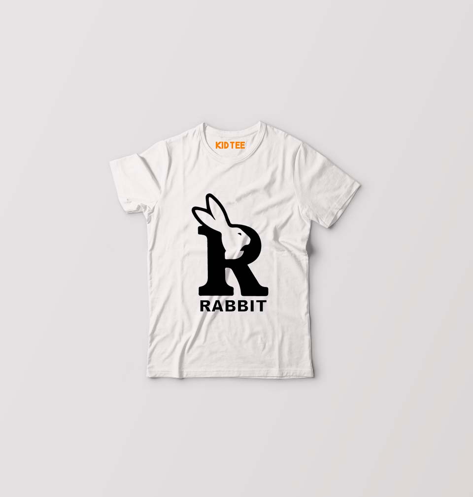 Rabbit Bunny Kids T-Shirt for Boy/Girl-White-Ektarfa.online