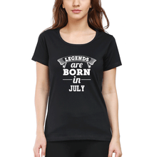 Load image into Gallery viewer, Legends are Born in July T-Shirt for Women-Black-Ektarfa.online
