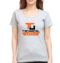 Load image into Gallery viewer, Technical Guruji(Gaurav Chaudhary) T-Shirt for Women-Grey Melange-Ektarfa.online
