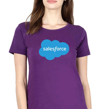 Load image into Gallery viewer, Salesforce T-Shirt for Women-Purple-Ektarfa.online
