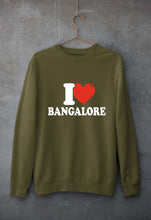 Load image into Gallery viewer, I Love BANGALORE Unisex Sweatshirt for Men/Women-Olive Green-Ektarfa.online
