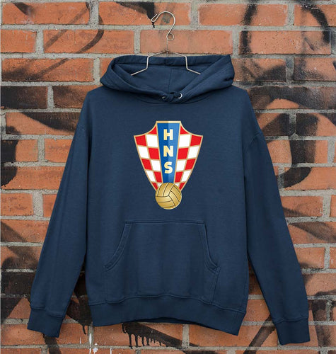 Croatia Football Unisex Hoodie for Men/Women-Navy Blue-Ektarfa.online