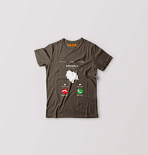 Load image into Gallery viewer, Manali Calling Kids T-Shirt for Boy/Girl-Olive Green-Ektarfa.online
