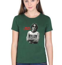 Load image into Gallery viewer, John Lennon T-Shirt for Women-Dark Green-Ektarfa.online
