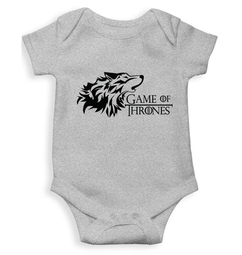 GOT Game Of Thrones Winter Coming Kids Romper For Baby Boy/Girl-0-5 Months(18 Inches)-Grey-Ektarfa.online