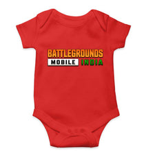 Load image into Gallery viewer, Battlegrounds Mobile India (BGMI) Kids Romper For Baby Boy/Girl-0-5 Months(18 Inches)-Red-Ektarfa.online
