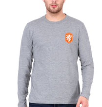 Load image into Gallery viewer, Netherlands Football Full Sleeves T-Shirt for Men-Grey Melange-Ektarfa.online
