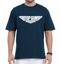 Load image into Gallery viewer, Top Gun Oversized T-Shirt for Men-Petrol Blue-Ektarfa.online
