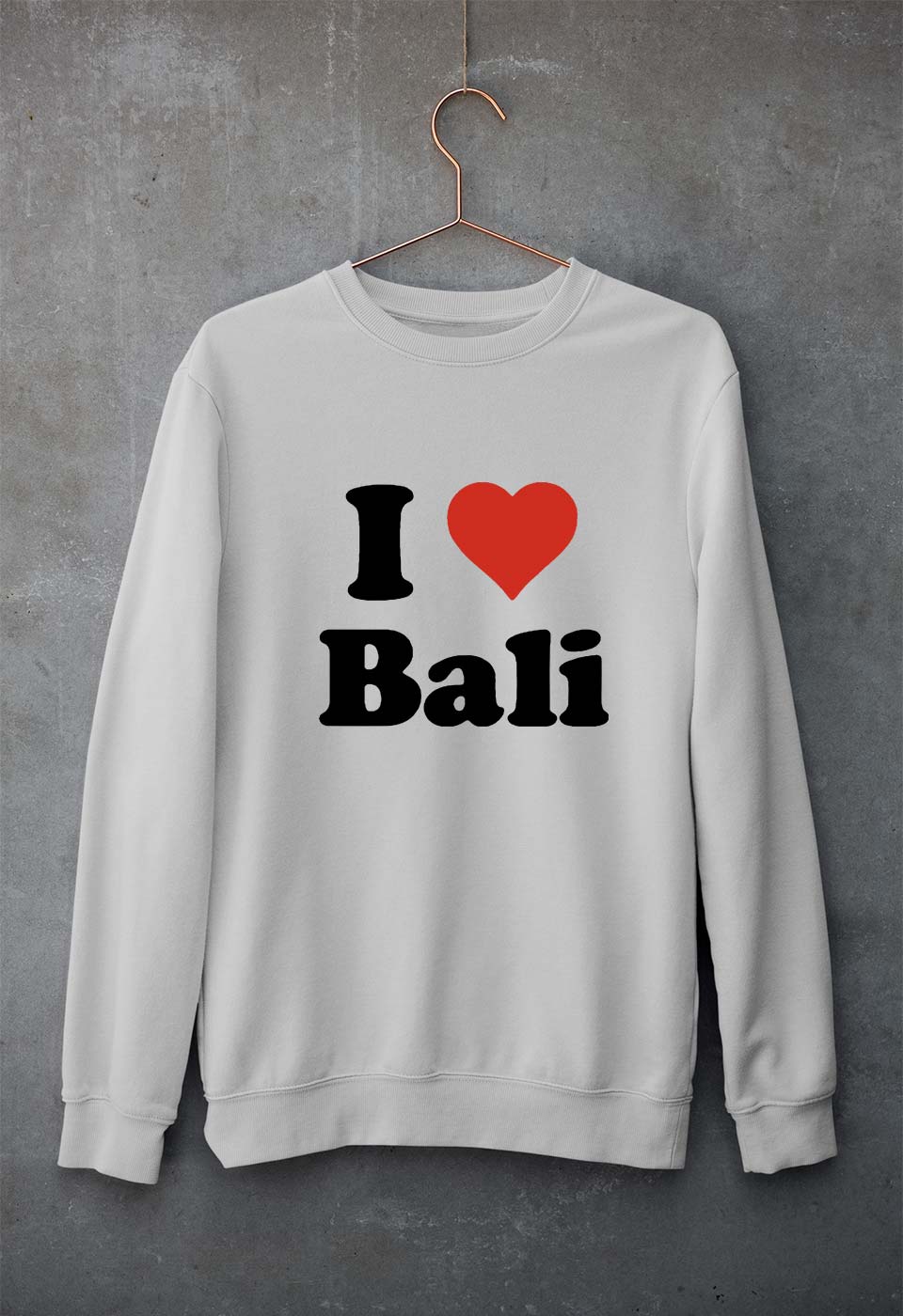 I Love Bali Unisex Sweatshirt for Men/Women-Grey Melange-Ektarfa.online