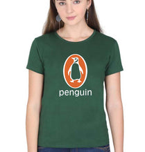 Load image into Gallery viewer, Penguin T-Shirt for Women-Dark Green-Ektarfa.online
