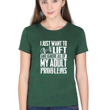 Load image into Gallery viewer, Gym T-Shirt for Women-Dark Green-Ektarfa.online
