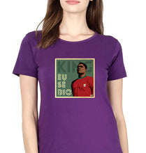 Load image into Gallery viewer, Eusébio T-Shirt for Women-Purple-Ektarfa.online

