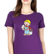 Load image into Gallery viewer, Bob the Builder T-Shirt for Women-Purple-Ektarfa.online
