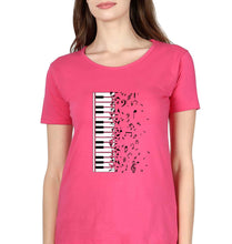 Load image into Gallery viewer, Piano T-Shirt for Women-Pink-Ektarfa.online
