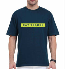 Load image into Gallery viewer, Day Trader Share Market Oversized T-Shirt for Men-Petrol Blue-Ektarfa.online
