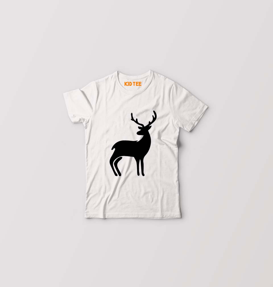 Deer Kids T-Shirt for Boy/Girl-White-Ektarfa.online