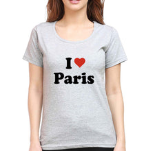 Load image into Gallery viewer, I Love Paris T-Shirt for Women-Grey Melange-Ektarfa.online
