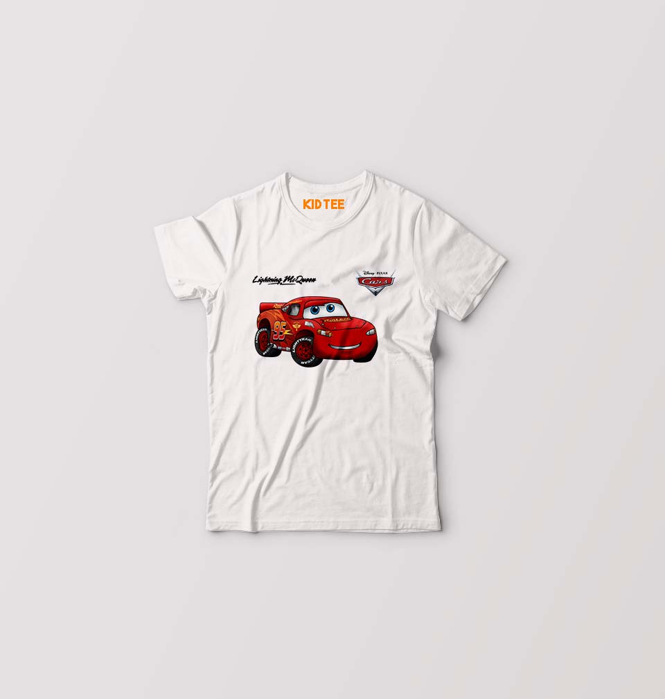 Lightning McQueen Kids T-Shirt for Boy/Girl-White-Ektarfa.online