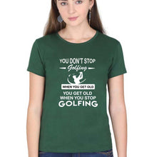 Load image into Gallery viewer, Golf T-Shirt for Women-Dark Green-Ektarfa.online
